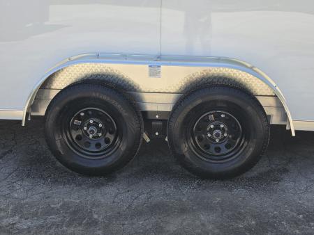 New 7.5 X 20 CARGO ENCLOSED ALL ALUMINUM REAR RAMP DOOR 2027 LIGHTNING TANDEM AXLE