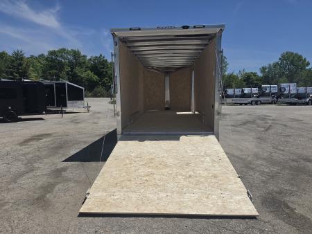 New 7.5 X 20 CARGO ENCLOSED ALL ALUMINUM REAR RAMP DOOR 2027 LIGHTNING TANDEM AXLE