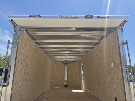 New 7.5 X 20 CARGO ENCLOSED ALL ALUMINUM REAR RAMP DOOR 2027 LIGHTNING TANDEM AXLE
