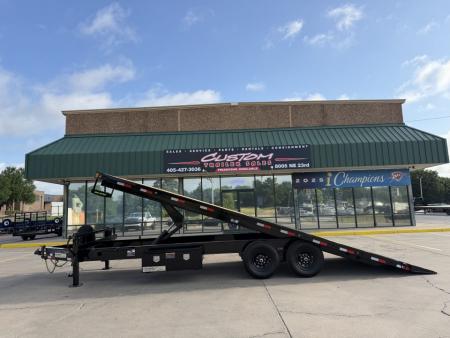 New #378179 2026 LOAD TRAIL PE 24 X 102 TANDEM AXLE BUMPER PULL 14K FULL BED FLATBED TILT