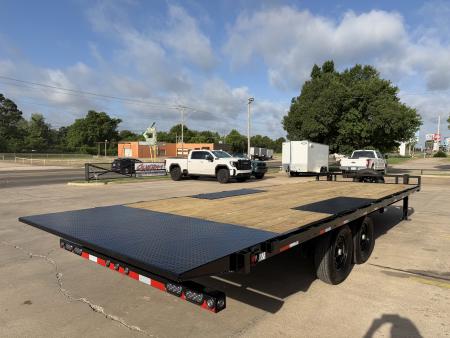New #378179 2026 LOAD TRAIL PE 24 X 102 TANDEM AXLE BUMPER PULL 14K FULL BED FLATBED TILT