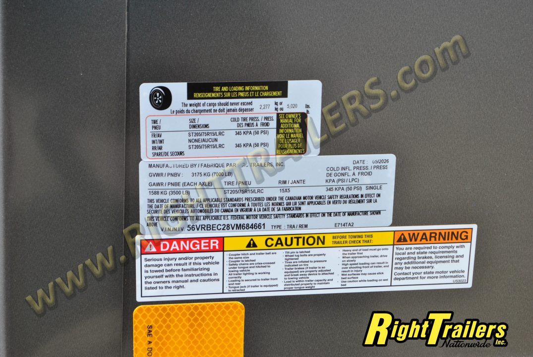 New 2027 7X14 RC Cargo Trailer