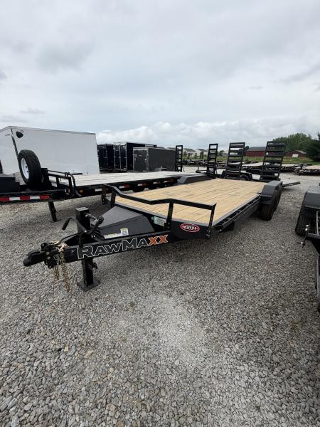 New 2026 RAWMAXX EQUIPMENT ECX20BP14K 83X20 TA CARHAULER W/ STAND UP RAMPS (GVW:14000) MID KNIGHT BLACK