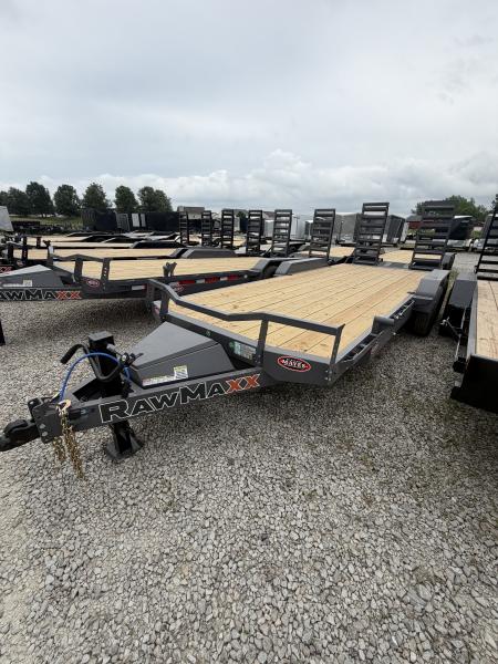 New 2026 RAWMAXX EQUIPMENT ECX20BP14K 83X20 TA CARHAULER W/ STAND UP RAMPS (GVW:14000) SHADOW GRAY