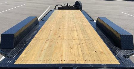 New Horizon HEH 22'x 82" Equipment Trailer--Mountain Ramps, 21,000 GVWR , Spare