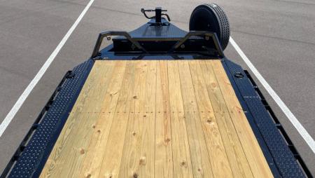 New Horizon HEH 22'x 82" Equipment Trailer--Mountain Ramps, 21,000 GVWR , Spare