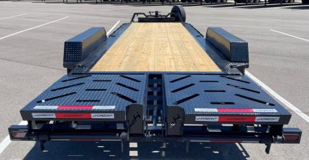 New Horizon HEH 22'x 82" Equipment Trailer--Mountain Ramps, 21,000 GVWR , Spare