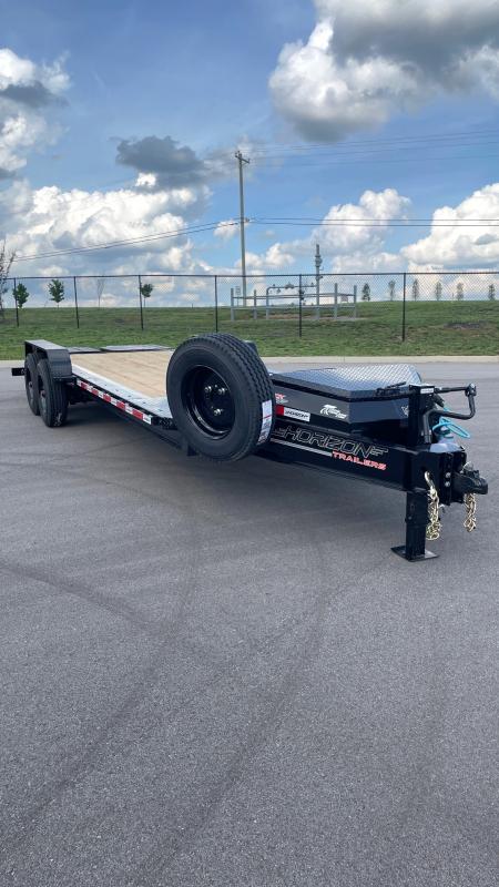 New Horizon HEH 22'x 82" Equipment Trailer--Mountain Ramps, 21,000 GVWR , Spare