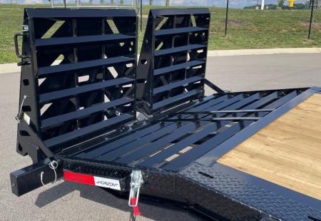 New Horizon HEH 22'x 82" Equipment Trailer--Mountain Ramps, 21,000 GVWR , Spare