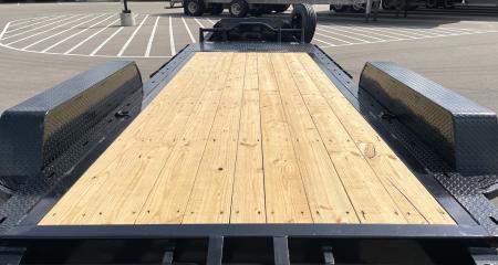 New Horizon HEH 22'x 82" Equipment Trailer--Mountain Ramps, 21,000 GVWR , Spare