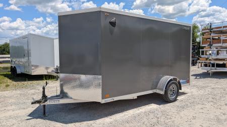 New 2026 Legend 7x12 + 2' V Thunder Aluminum Enclosed Cargo Trailer w/ Ramp Door