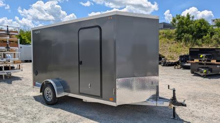 New 2026 Legend 7x12 + 2' V Thunder Aluminum Enclosed Cargo Trailer w/ Ramp Door