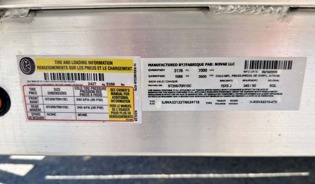 New 2026 H&H Trailers 82x16 7K ATV Tube Top Utility Trailer