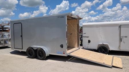 New 2026 Legend 7x16 + 2' V-Nose Aluminum Enclosed Cargo Trailer w/ Ramp Door