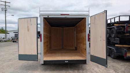 New 2027 Homesteader 7x14 Intrepid V-Nose Contractor Trailer w/ Barn Doors