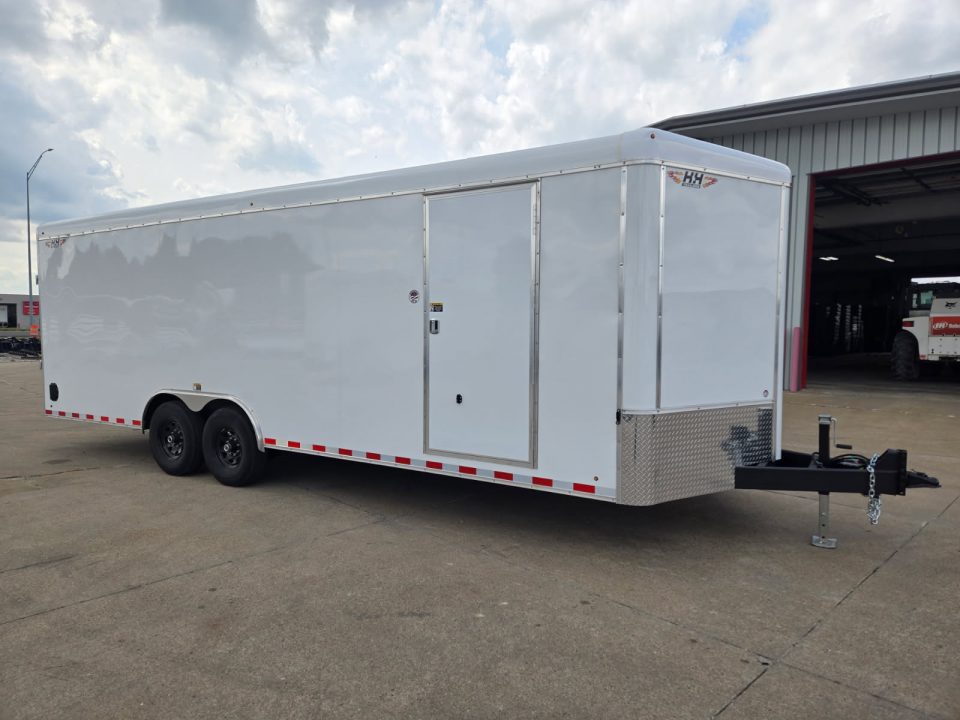 New 2026 H&H Trailers 8.5x24 HH Series Round Top V-Nose Enclosed Car Hauler Trailer 14K Cargo / Enclosed Trailer