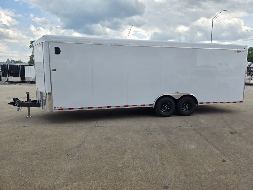New 2026 H&H Trailers 8.5x24 HH Series Round Top V-Nose Enclosed Car Hauler Trailer 14K Cargo / Enclosed Trailer