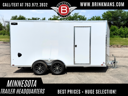 New Lightning 7x16 Aluminum Enclosed Trailer - RAMP DOOR!