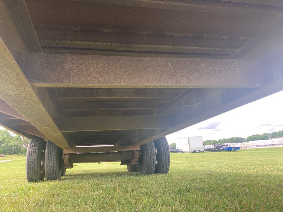 Used 2007 Branson 102x25 TANDEM 20K DECKOVER W/ STEEL DECK AND STANDUP RAMPS Deckover Trailer