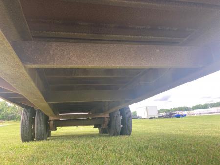 Used 2007 Branson 102x25 TANDEM 20K DECKOVER W/ STEEL DECK AND STANDUP RAMPS Deckover Trailer
