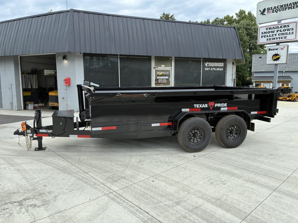 New 2026 Texas Pride 7x14 14k Dump Trailer 2' Sides Tarp Ramps and Spare Included