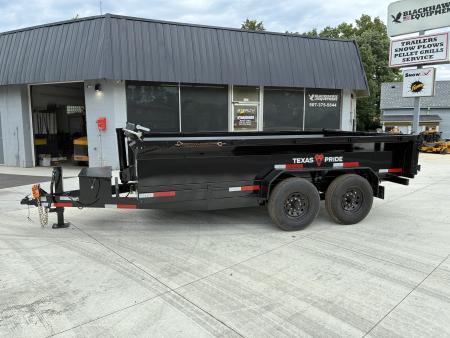 New 2026 Texas Pride 7x14 14k Dump Trailer 2' Sides Tarp Ramps and Spare Included