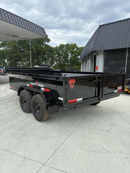 New 2026 Texas Pride 7x14 14k Dump Trailer 2' Sides Tarp Ramps and Spare Included