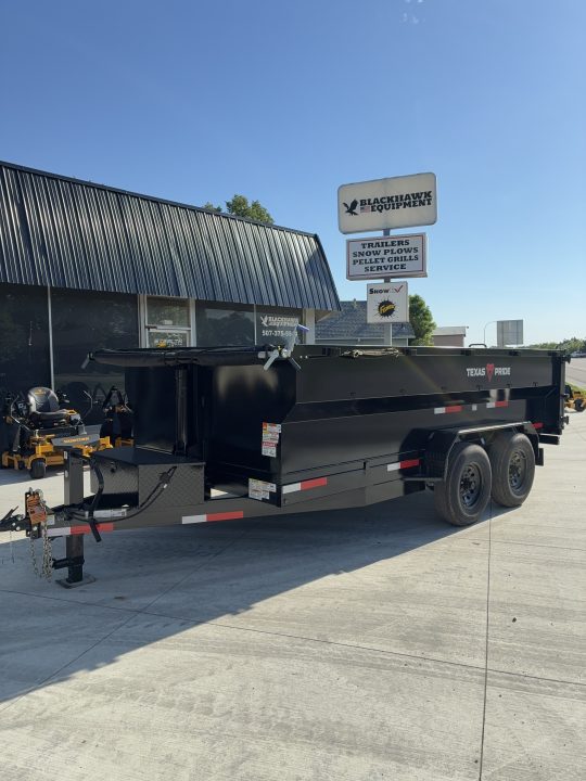 New 2026 Texas Pride 7x14 14k GVWR Dump Trailer 3' Side Walls Tarp Ramps Spare