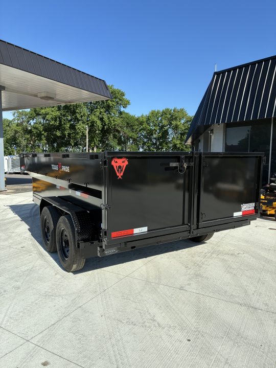 New 2026 Texas Pride 7x14 14k GVWR Dump Trailer 3' Side Walls Tarp Ramps Spare