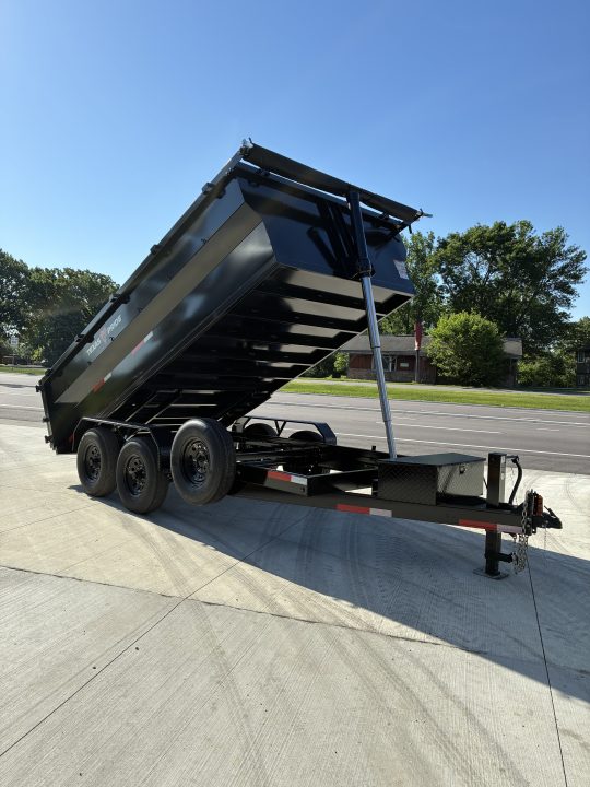 New 2026 Texas Pride 7x14 14k GVWR Dump Trailer 3' Side Walls Tarp Ramps Spare