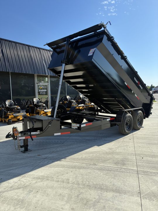 New 2026 Texas Pride 7x14 14k GVWR Dump Trailer 3' Side Walls Tarp Ramps Spare