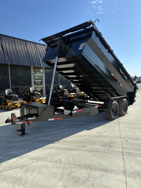 New 2026 Texas Pride 7x14 14k GVWR Dump Trailer 3' Side Walls Tarp Ramps Spare