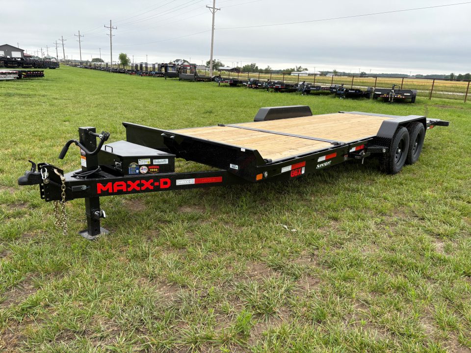 New 2026 MAXX-D 83x22 Tandem 14K Gravity Tilt Trailer W/ 6' Stationary Deck
