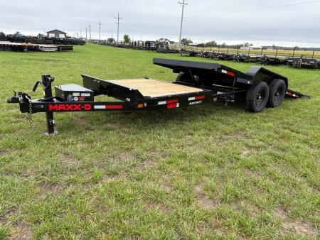 New 2026 MAXX-D 83x22 Tandem 14K Gravity Tilt Trailer W/ 6' Stationary Deck