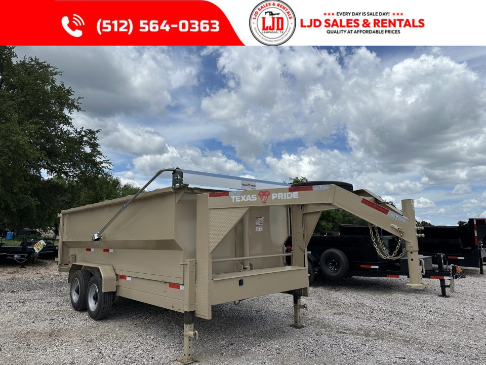 New 2026 Texas Pride - 16 X 4 Dump Trailer - 3/16  Floor - Electric Tarp