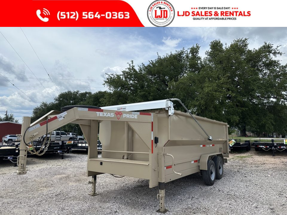 New 2026 Texas Pride - 16 X 4 Dump Trailer - 3/16" Floor - Electric Tarp
