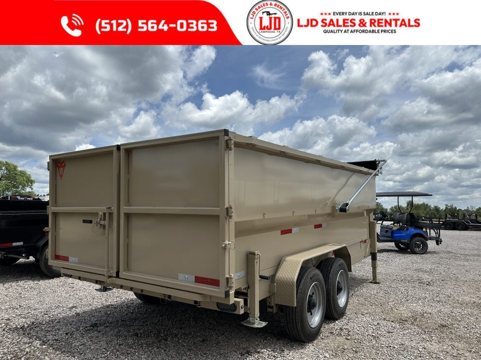 New 2026 Texas Pride - 16 X 4 Dump Trailer - 3/16" Floor - Electric Tarp