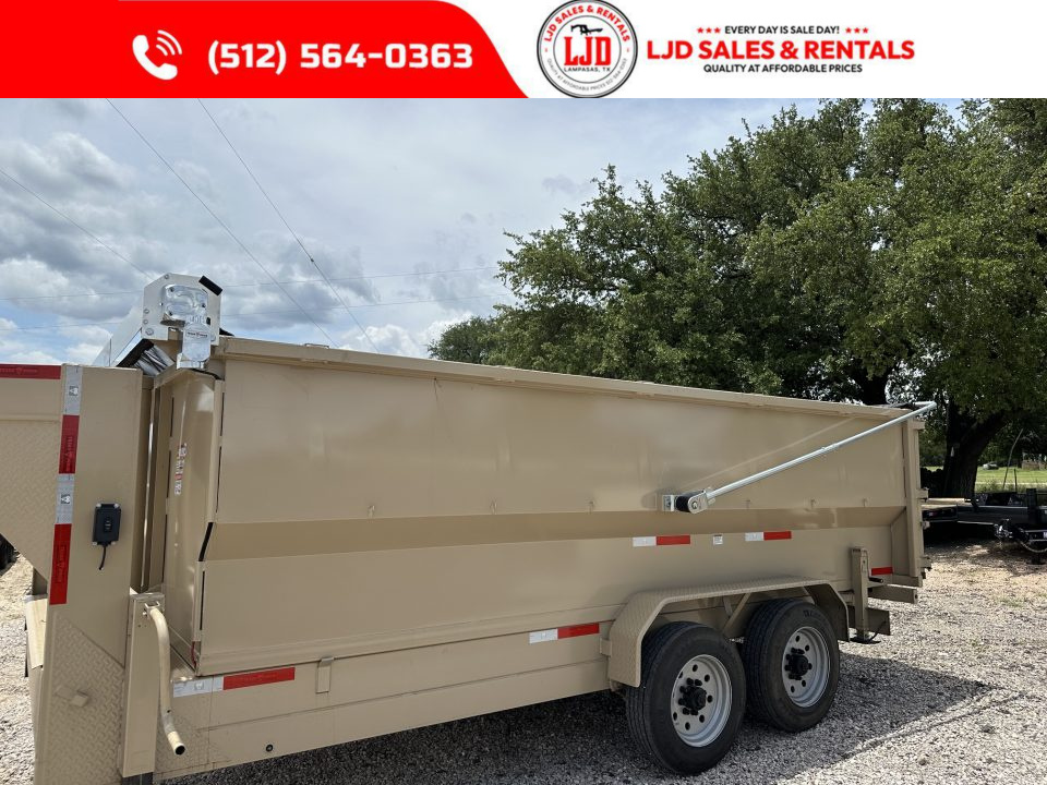 New 2026 Texas Pride - 16 X 4 Dump Trailer - 3/16" Floor - Electric Tarp