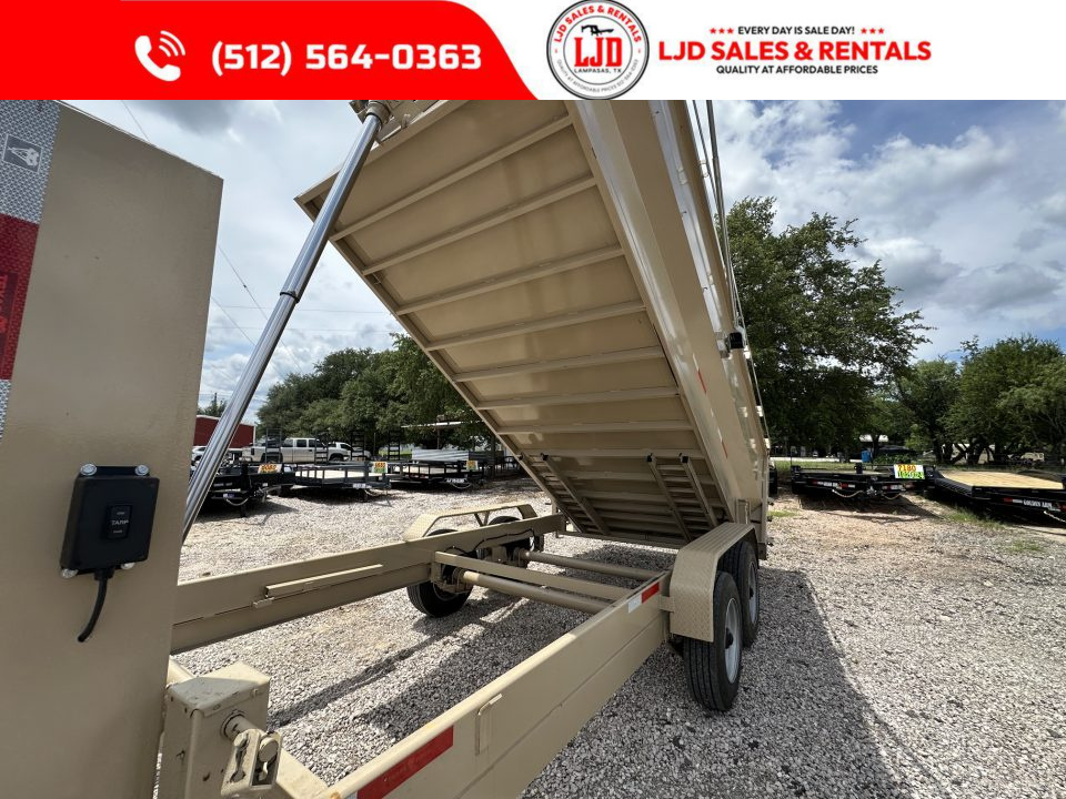 New 2026 Texas Pride - 16 X 4 Dump Trailer - 3/16" Floor - Electric Tarp