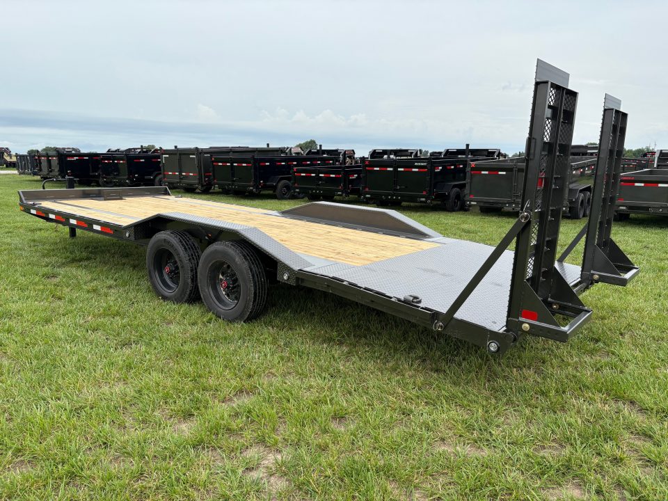 New 2027 MAXX-D 102x24 Tandem 22K Equipment Trailer W/ Drive Over Fenders & Stand Up Ramps