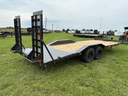 New 2027 MAXX-D 102x24 Tandem 22K Equipment Trailer W/ Drive Over Fenders & Stand Up Ramps