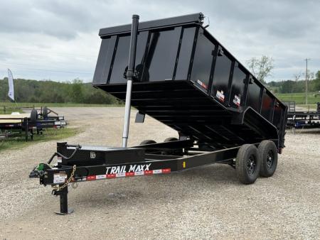 New 2026 Trail Maxx 83x14x3 Bumper Pull / TELESCOPIC / 14K GVWR Dump Trailer