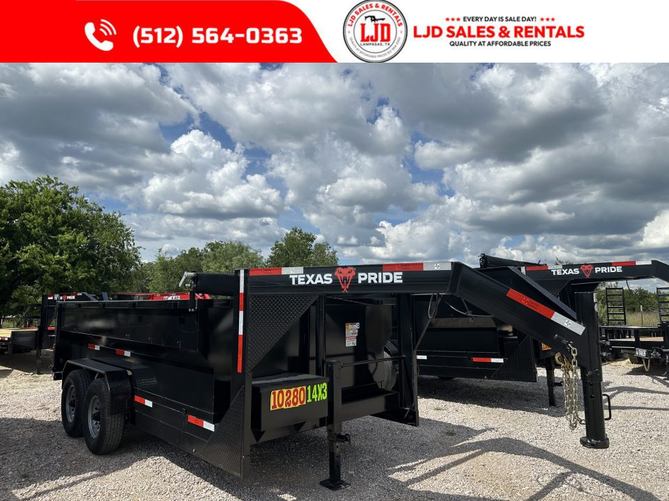 New 2026 Texas Pride - 14'x3' - Dump Trailer - Tarp - 16K GVWR -