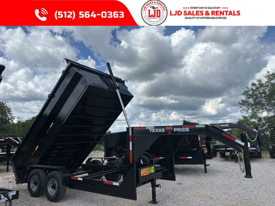 New 2026 Texas Pride - 14'x3' - Dump Trailer - Tarp - 16K GVWR -