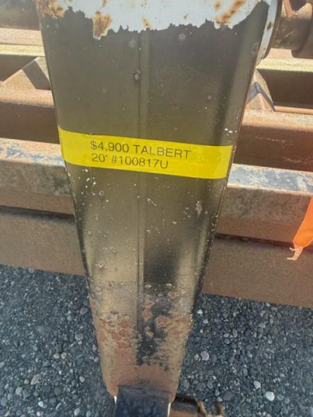 Used 2002 Talbert Mfg 20' Flatbed Trailer