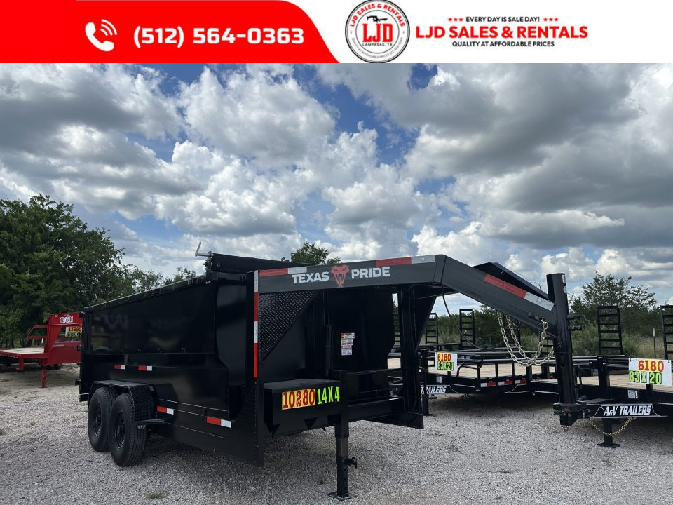 New 2026 Texas Pride - 14 X 4 - Dump Trailer 3/16  Floor - 16K GVWR