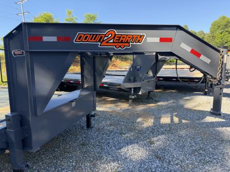 New 2026 Down 2 Earth GOOSENECK 8.5x40 (40 FLAT DECK ) 8K Axles , SLIDE OUT RAMPS