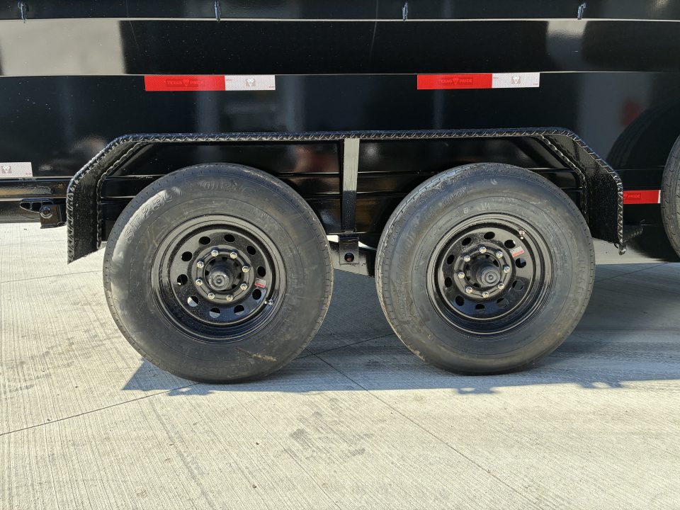 New 2026 7x14 Texas Pride 14k GVWR Dump Trailer 3' Side Walls Tarp Ramps Spare