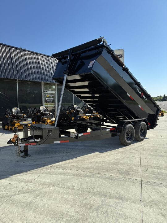 New 2026 7x14 Texas Pride 14k GVWR Dump Trailer 3' Side Walls Tarp Ramps Spare