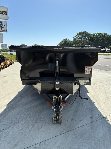 New 2026 7x14 Texas Pride 14k GVWR Dump Trailer 3' Side Walls Tarp Ramps Spare